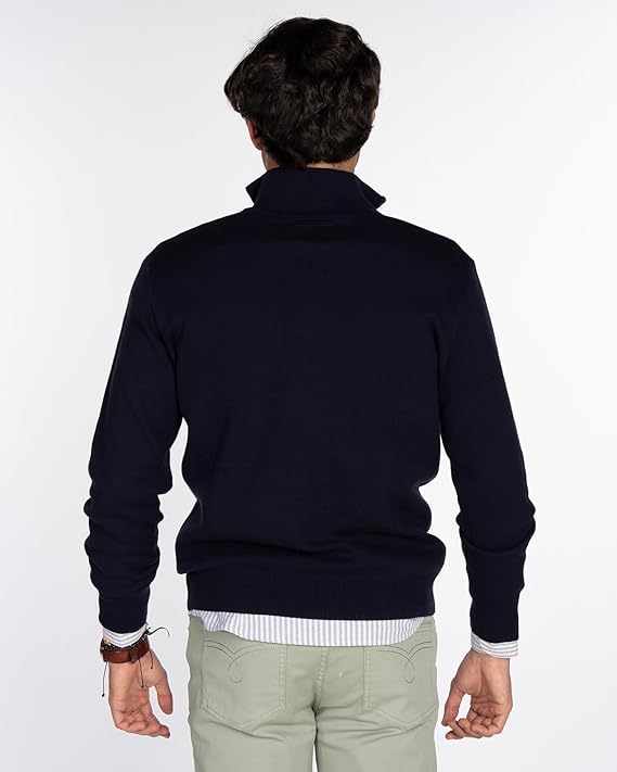 Jersey Icon Zipper Navy Blue - Harper &amp; Neyer