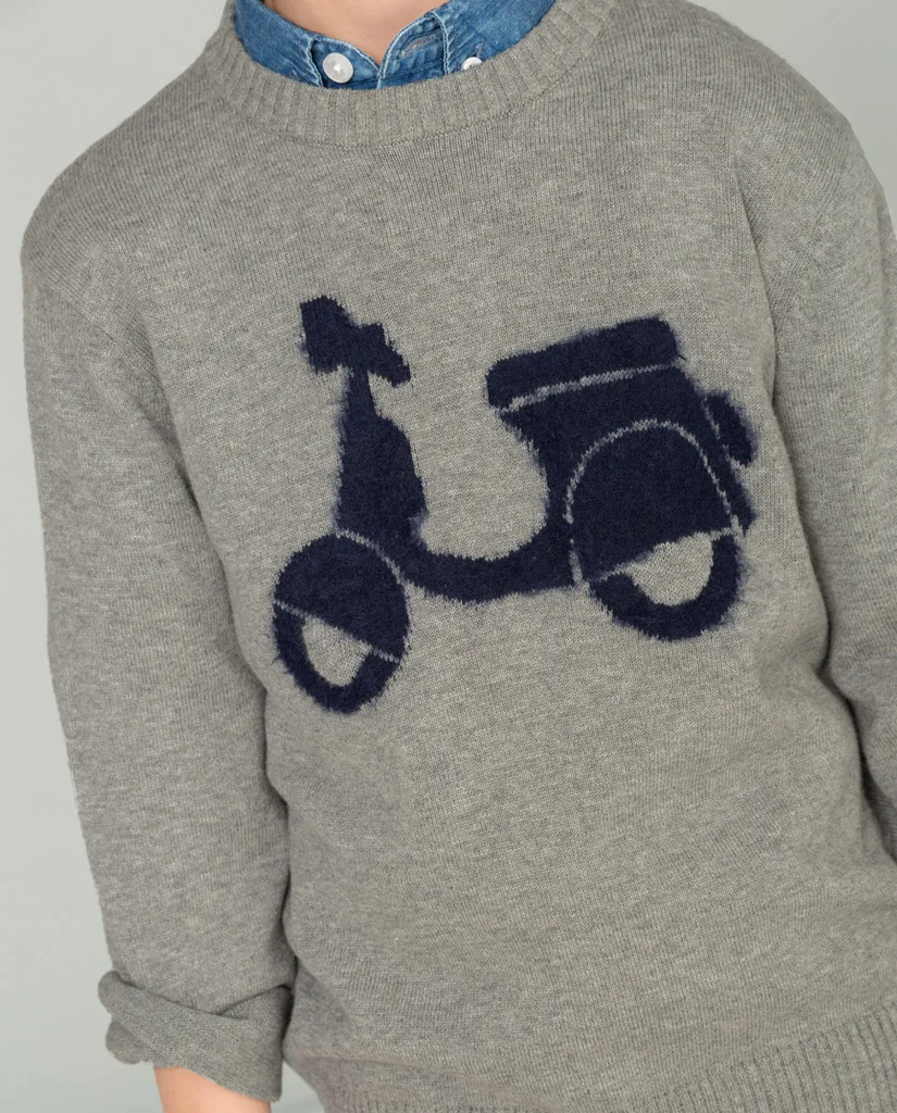 Jersey Niño Moto Logo Gris - Scotta