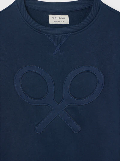 Sudadera Raqueta Relieve Tono Marino - Silbon