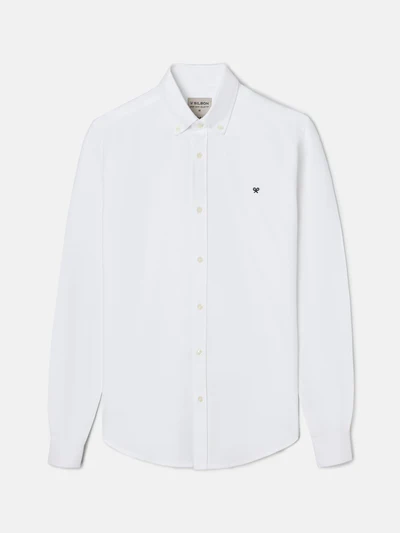 Camisa Sport Oxford Regular Fit Blanca  - Silbon