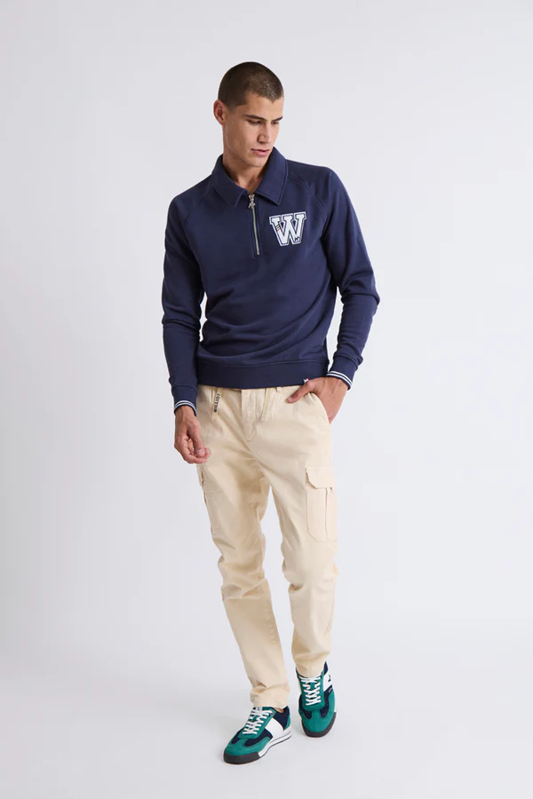 Sudadera Polo Zip Marino - Williot