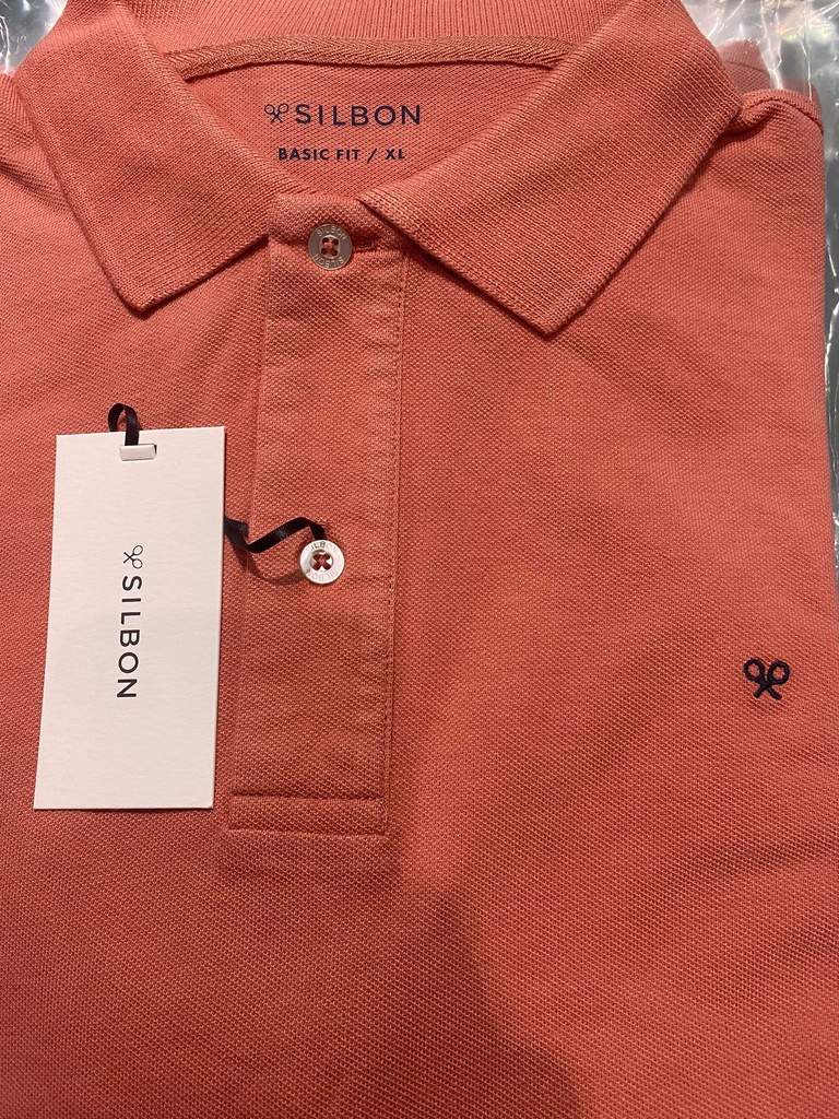 Polo Clásico Liso Coral - Silbon