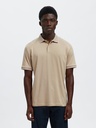 Slhfave Button SS Polo Noos Oatmeal - Selected Homme