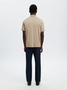 Slhfave Button SS Polo Noos Oatmeal - Selected Homme