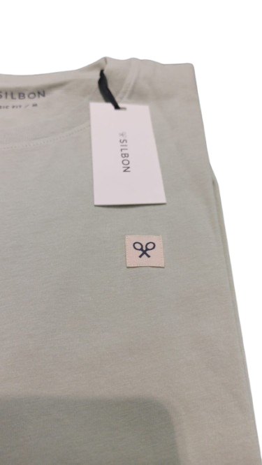 Camiseta Lisa Minilogo Parche Blanca - Silbon