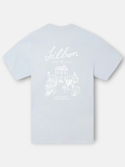 Camiseta Hotel Bleu Gris Azul - Silbon