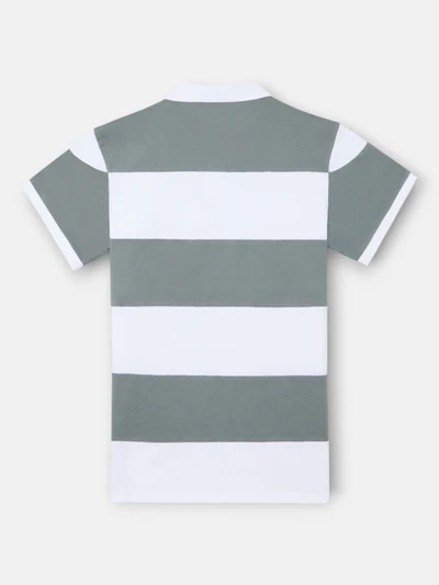 Polo Rayas Anchas Azul Petróleo - Silbon