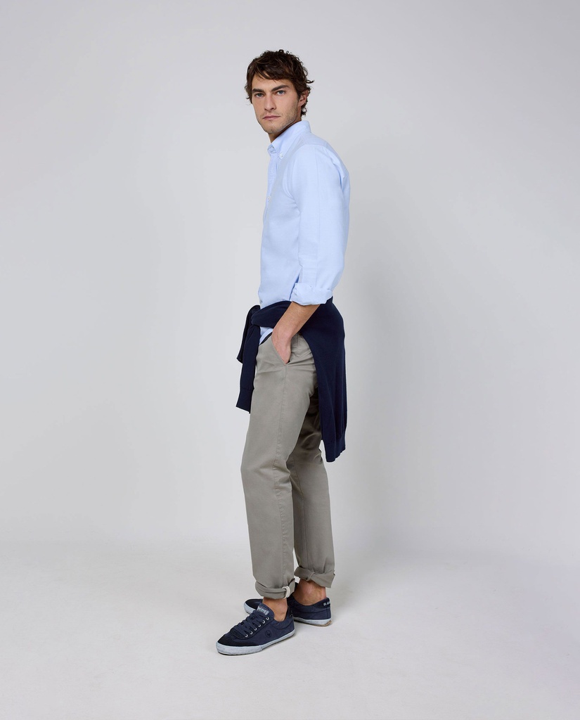 Camisa Oxford Liso Celeste - El Ganso