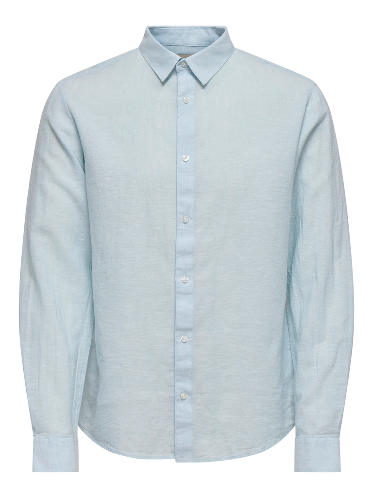 Onscaiden Lino Camisa Cashmere Blue - Only &amp; Sons
