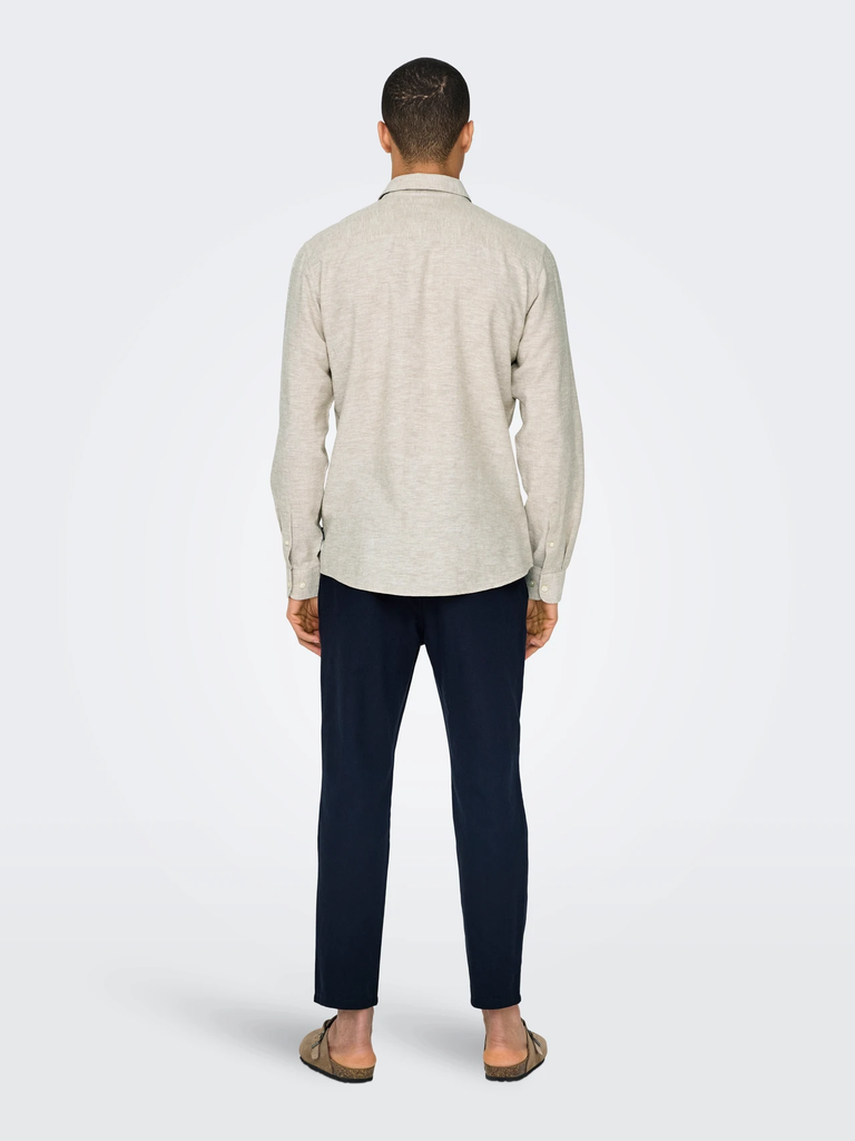 Onscaiden Lino Camisa Chinchilla - Only &amp; Sons