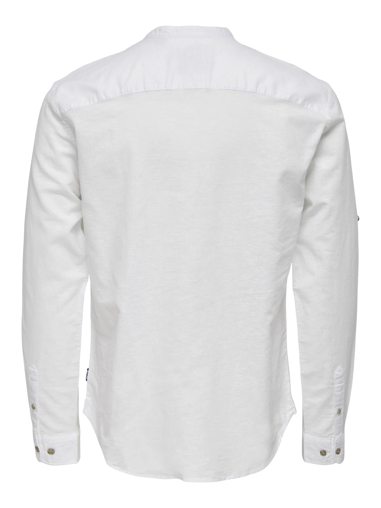 Onscaiden Lino Camisa White - Only &amp; Sons