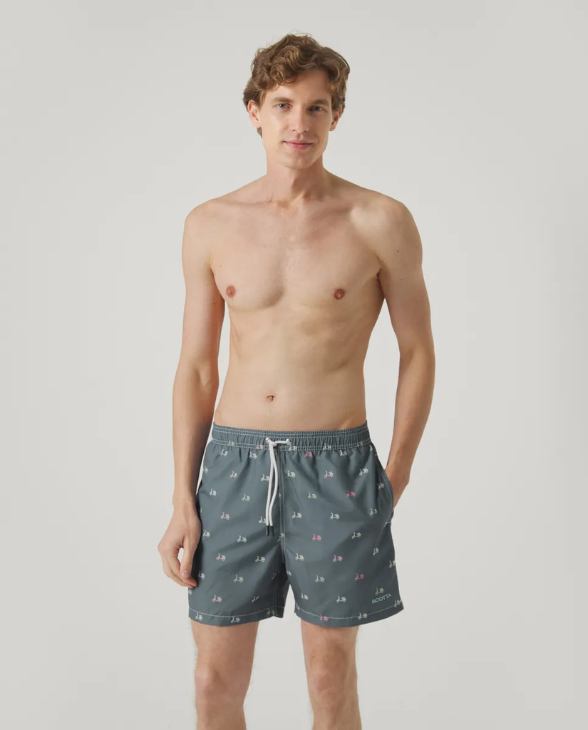 Bañador Logo Bico Azul Grisáceo - Scotta