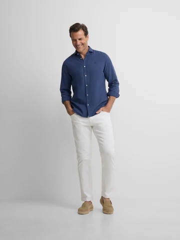 Camisa Sport Lino Azul - Silbon (