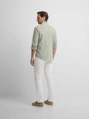 Camisa Sport Lino Verde Medio - Silbon