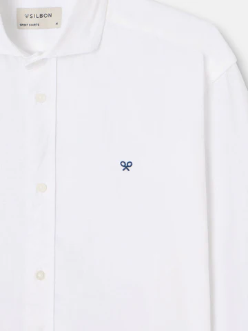 Camisa Sport Lino Blanca - Silbon