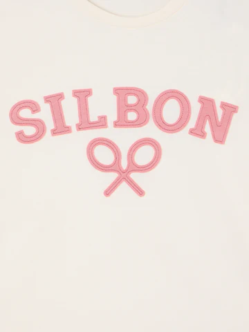 Camiseta Raqueta Media Crema - Silbon