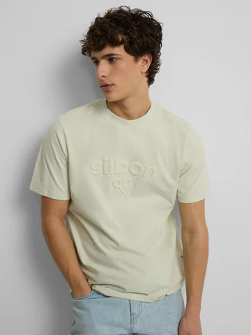Camiseta Silbon Relieve Tono Verde Claro - Silbon
