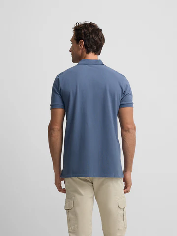 Polo Clásico Liso Azul Indigo - Silbon