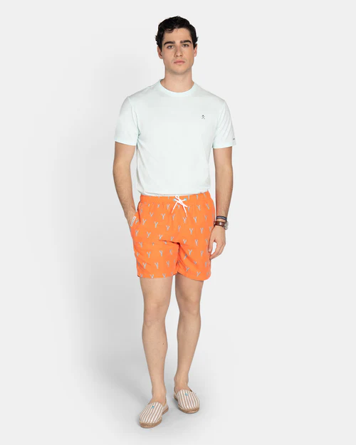 Bañador Print Langosta Coral Peach - Harper &amp; Neyer