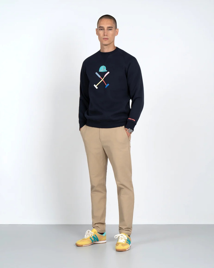 Sudadera Ranglan Vermont Dark Navy Blue - Harper &amp; Neyer