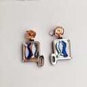 Pendientes Lata Sardinas Corazón Metacrilato