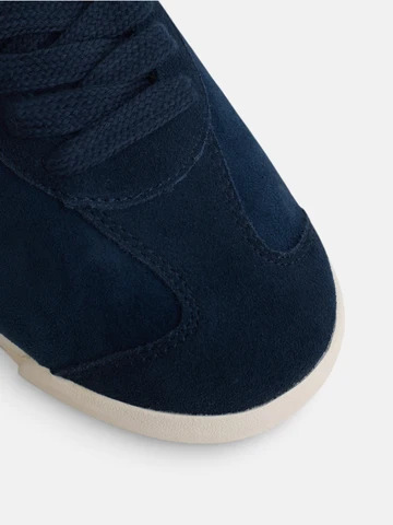 Zapatilla Serraje Logo Perforado Azul Marino - Silbon