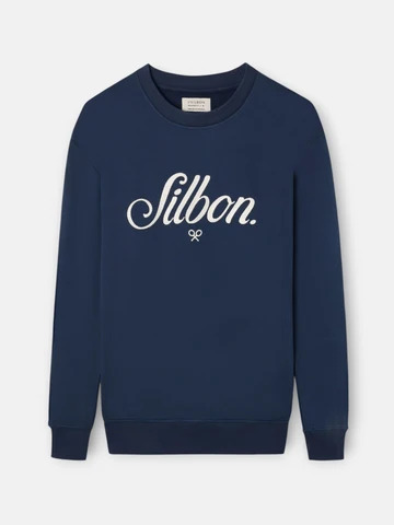 Sudadera Relaxed Fit Silbon Bordado Azul Marino - Silbon