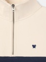Sudadera Media Cremallera Bloques Azul Marino - Silbon