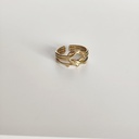 Anillo Nudo Marinero y Puntitos Dorado