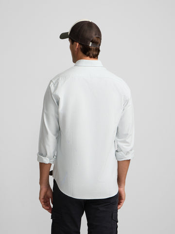 Camisa Sport Oxford Rayas Verde - Silbon