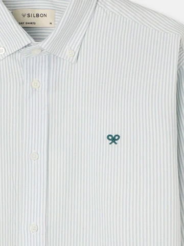 Camisa Sport Oxford Rayas Verde - Silbon