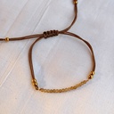 Pulsera Marrón (Dorado)