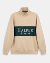 Sudadera Half Zipper Maryland Golden Sand - Harper &amp; Neyer