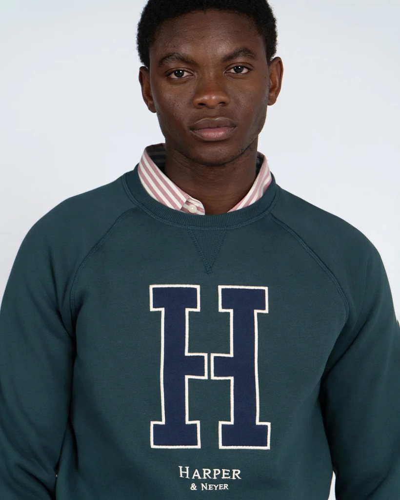 Sudadera Ranglan H Green Forest - Harper &amp; Neyer