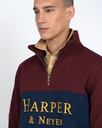 Sudadera Half Zipper Maryland Rich Burgundy - Harper &amp; Neyer