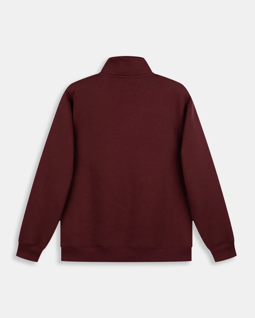 Sudadera Half Zipper Maryland Rich Burgundy - Harper &amp; Neyer