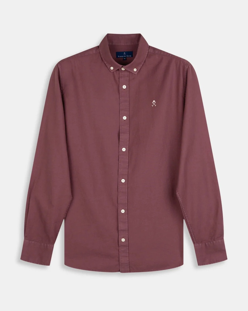 Camisa Estructura Veneto Burgundy Bloom - Harper &amp; Neyer