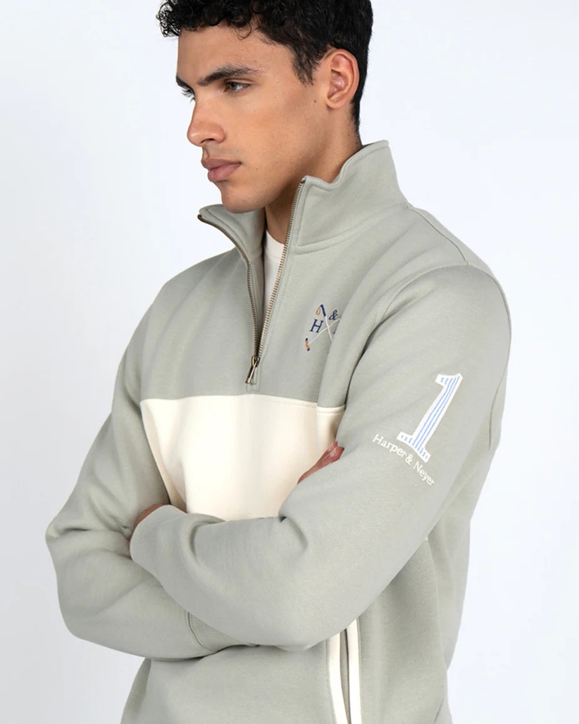 Sudadera Half Zipper Chukker English Moss - Harper &amp; Neyer