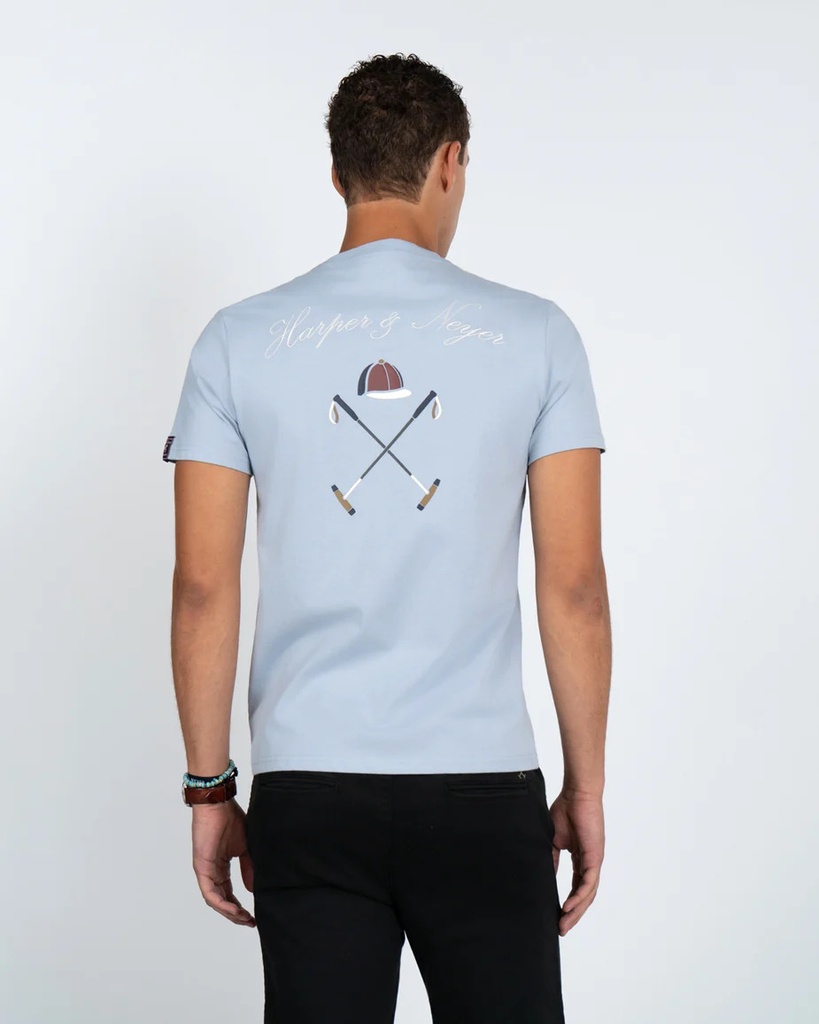 Camiseta Retro Logo Blue Haze - Harper &amp; Neyer