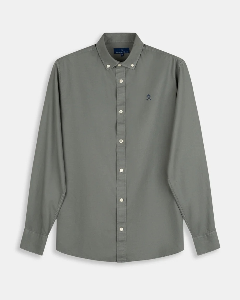 Camisa Estructura Veneto Green Mosswood - Harper &amp; Neyer