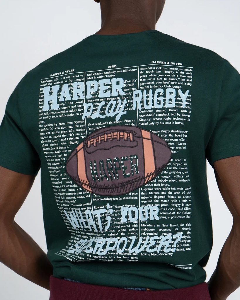 Camiseta Rugby Green Forest - Harper &amp; Neyer