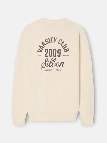 Sudadera Varsity Club Crema - Silbon