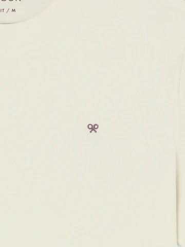 Camiseta Silbon Bordado Crema - Silbon
