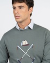 Sudadera Crew-Neck Heritage Green Mosswood -  Harper &amp; Neyer