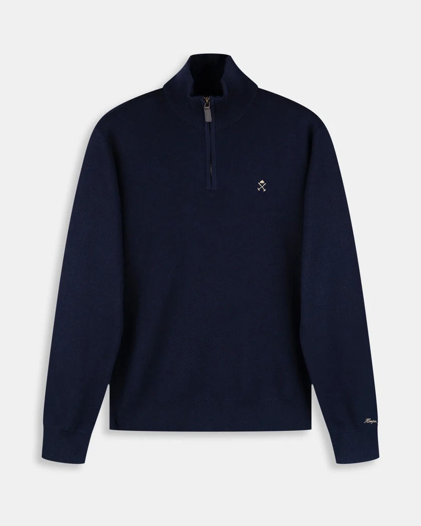 Jersey Zipper Navy Blue - Harper &amp; Neyer