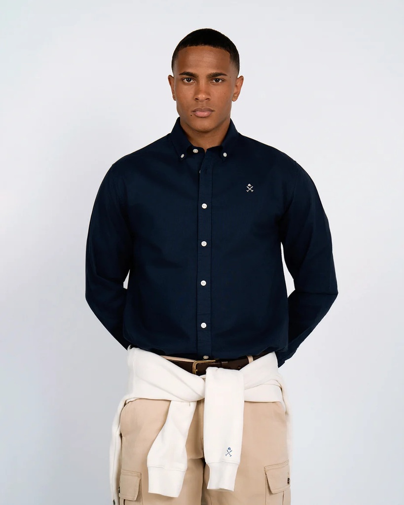 Camisa Oxford Color Navy Blue - Harper &amp; Neyer