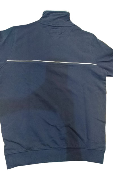 Sudadera Media Cremallera Vivos Contraste Azul Marino - Silbon