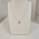 Collar Inicial Plateada Gruesa Letra "D"