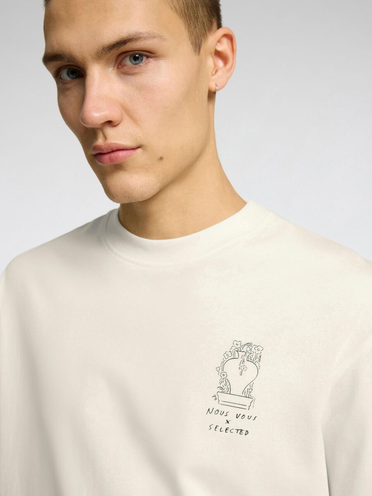 Camiseta Egret License SS O-Neck Tee - Selected