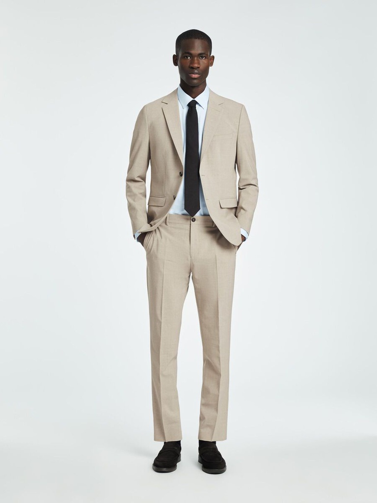 SlhSlim Cedric Structure Sand - Pantalones Beige - Selected Homme